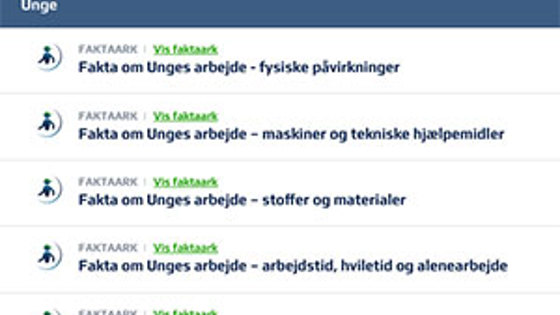 Faktaark om unges arbejdsmiljø